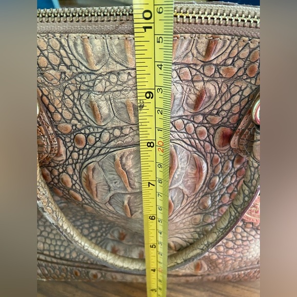 BRAHMIN Vivian Dome Bag Light Almond Color Purse Top Handles & Shoulder Strap - Picture 13 of 16